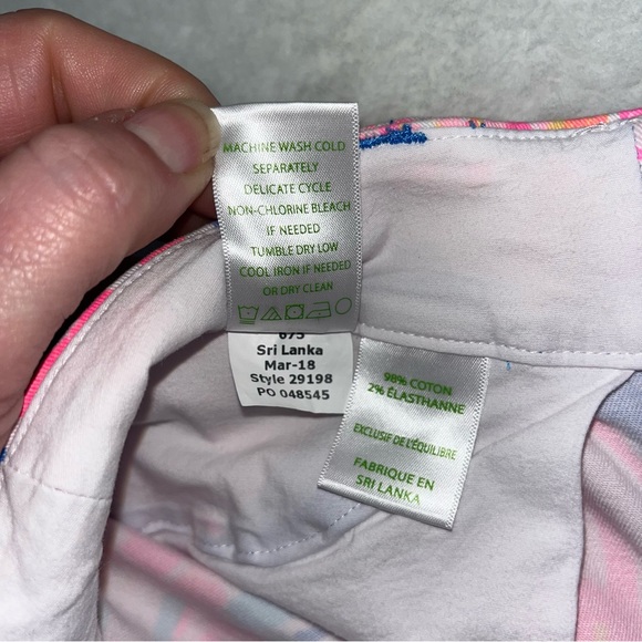 Lilly Pulitzer Sadie Stretch Crop Chino Pant Bennet Blue Bay Dreamin Size 00 - Picture 7 of 11